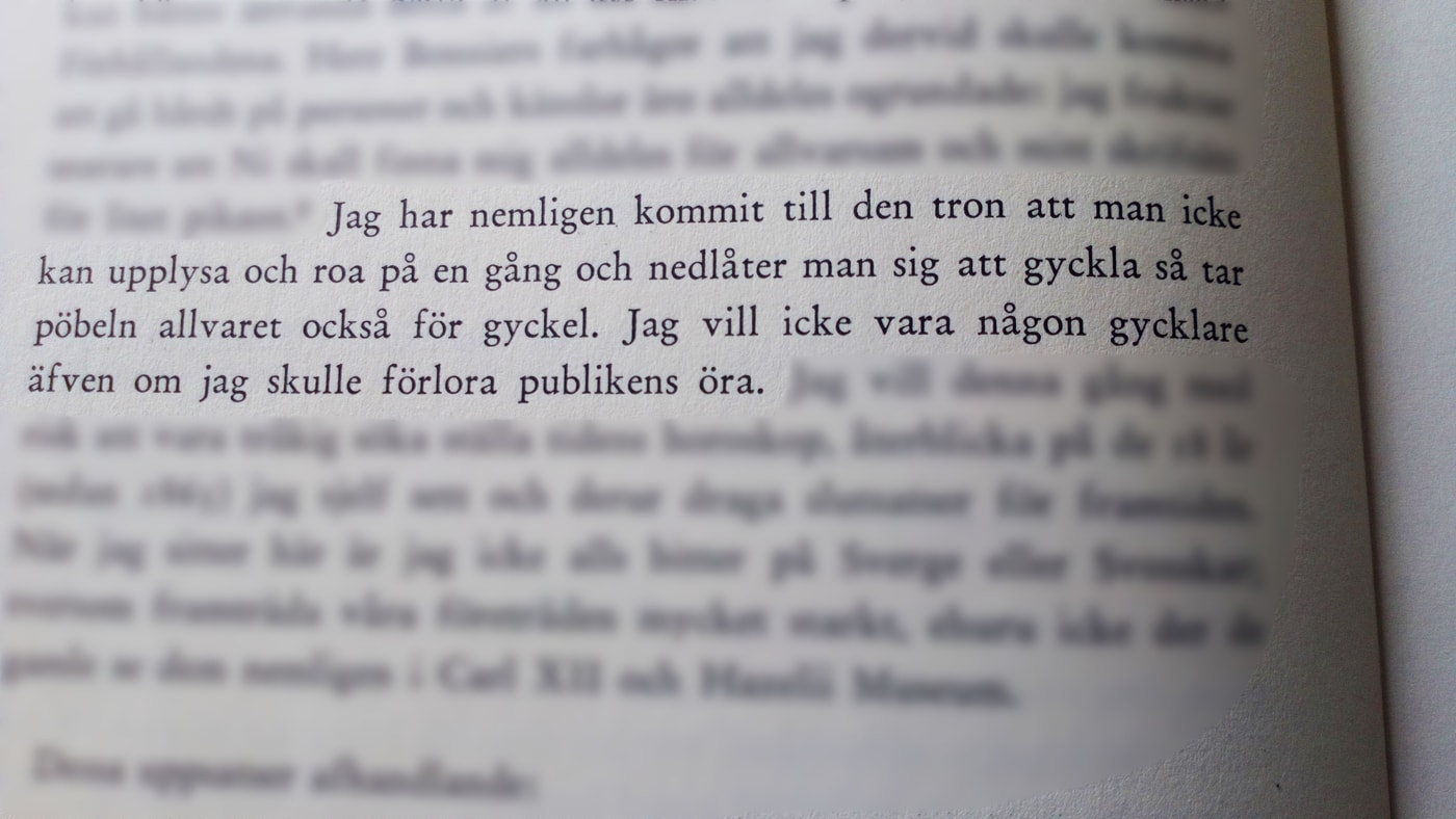 Läser Strindbergs brevväxling med Albert Bonnier som fanns i Chevillons bibliotek
